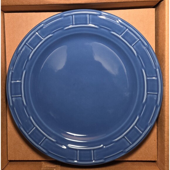 Longaberger Woven Traditions Dinner Plate (4) Red Yellow Green Blue NEW - Picture 5 of 12